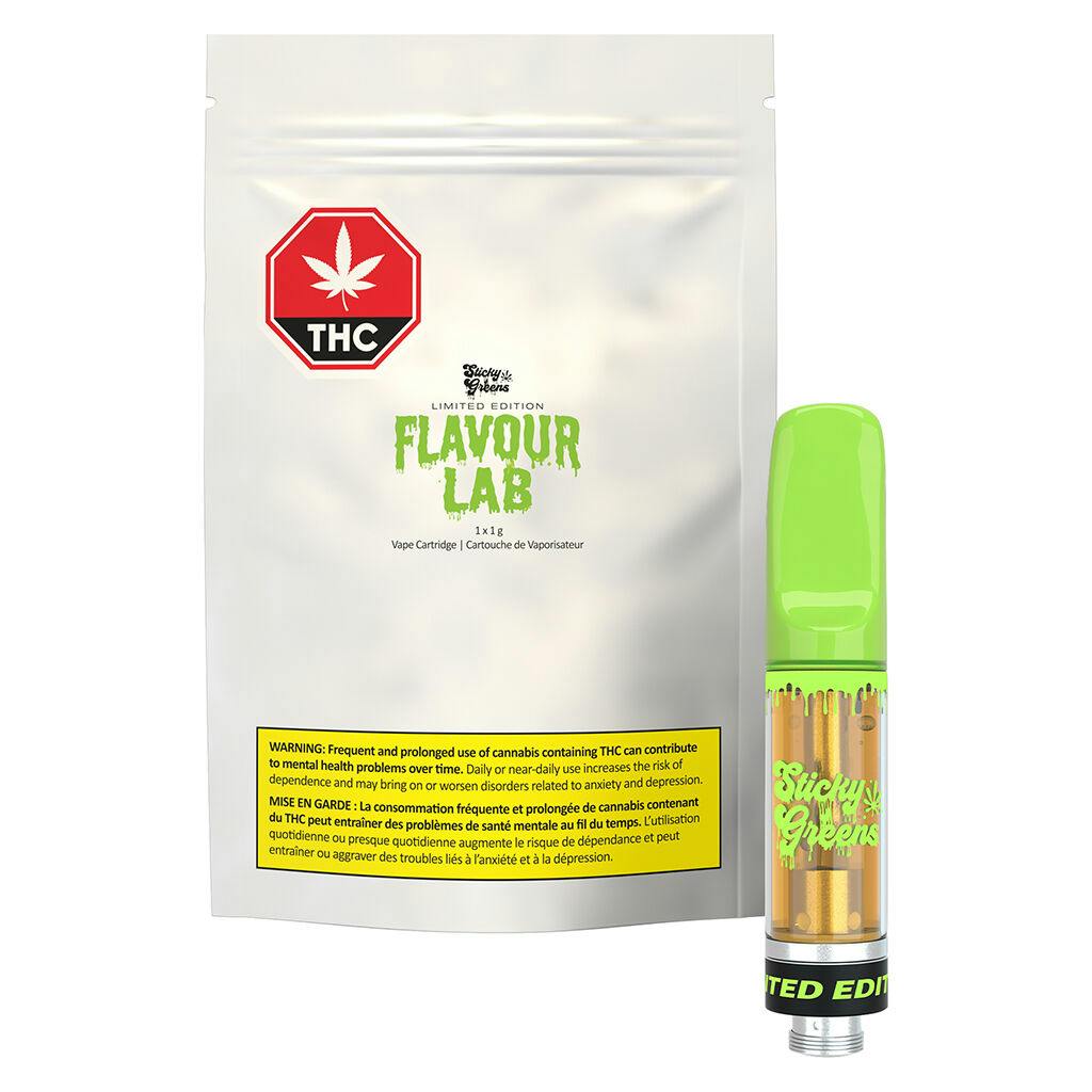 Sticky greens - flavour lab - sativa 510 thread cartridge