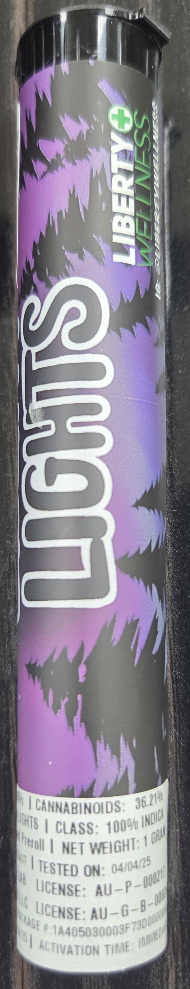 Liberty Wellness - Northern Lights - 1g Infused Preroll