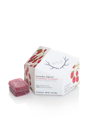 Wyld – Raspberry – Gummy – 10ct – 100mg-active