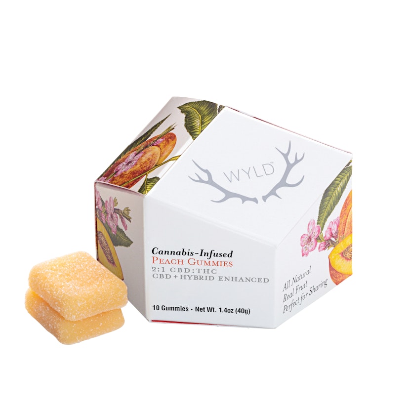 WYLD Edibles 2:1: Peach Gummies (H) 100mg