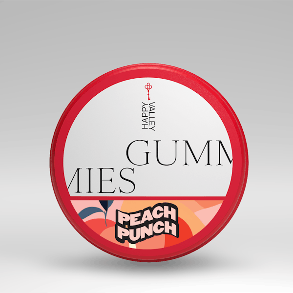 Peach Punch (H) - 100mg (20pk) Gummies - Happy Valley