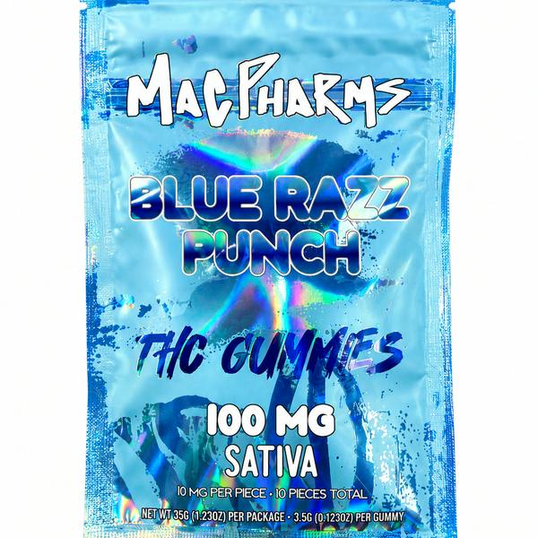 Mac Pharms - Gummies - Blue Razz Punch 10pcs