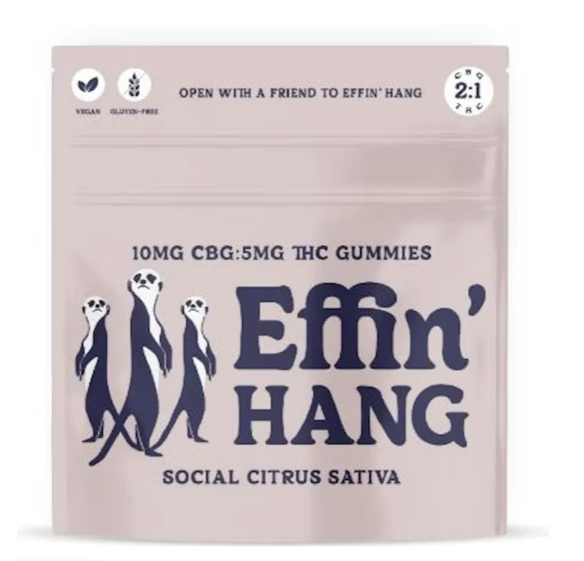 Photo of Effin’ Hang 2:1 Social Citrus Gummies 100mg 20pk (CBG:THC)