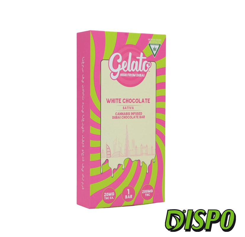 Gelato - Dubai Bar 200mg White Chocolate Bar