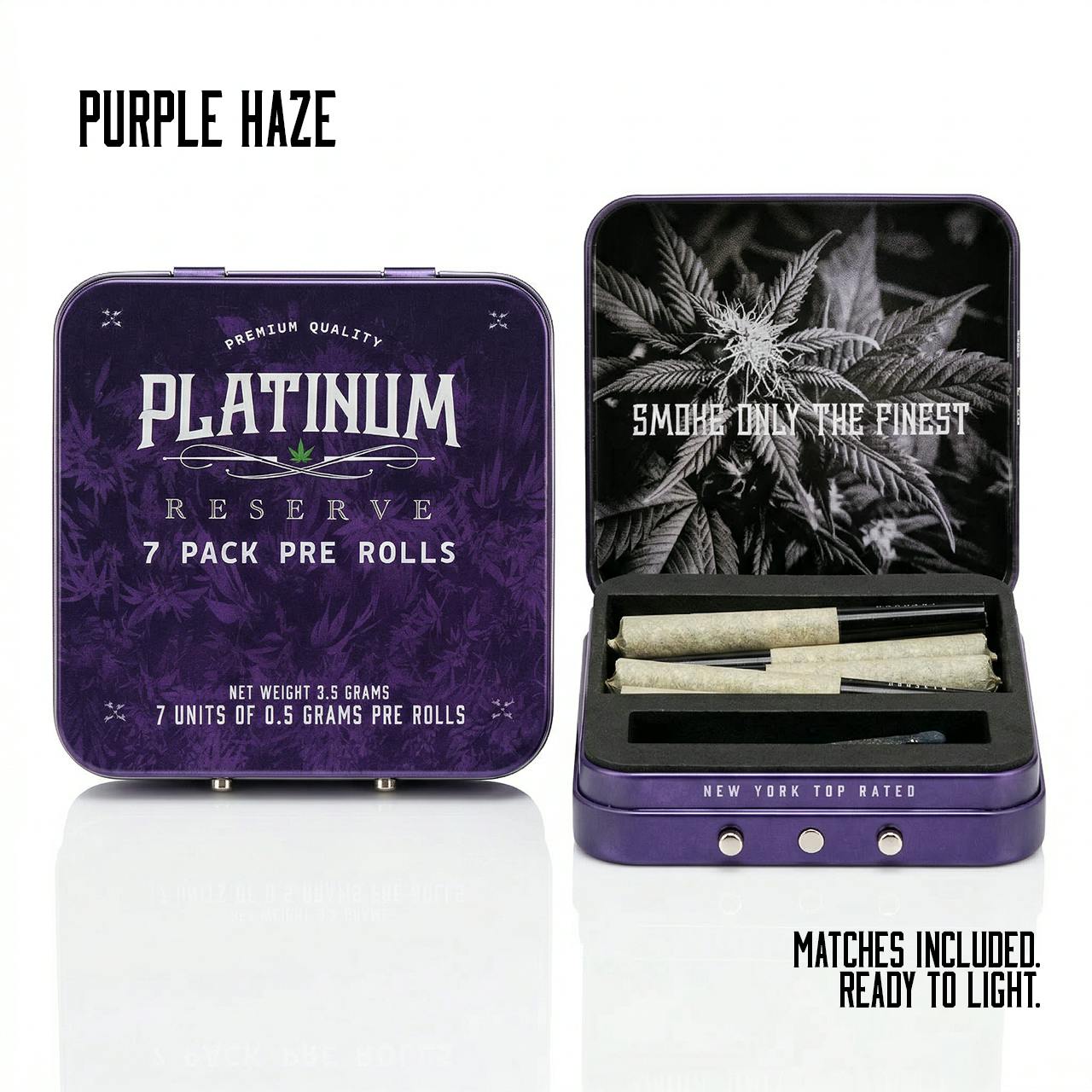 Purple Haze • 7 Pack Pre-rolls • 3.5g by Platinum Reserve | Buy
