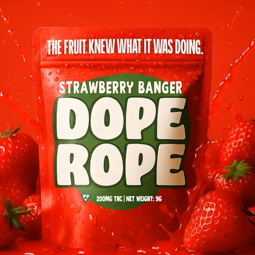 Dope Rope 200mg Gummies Strawberry Banger
