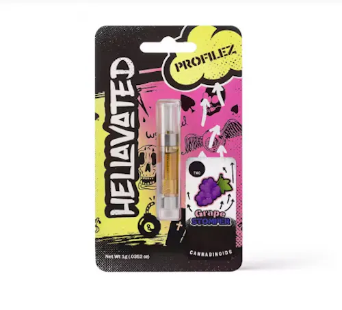 Hellavated – Grape Stomper Vape Cartridge (1g)-1