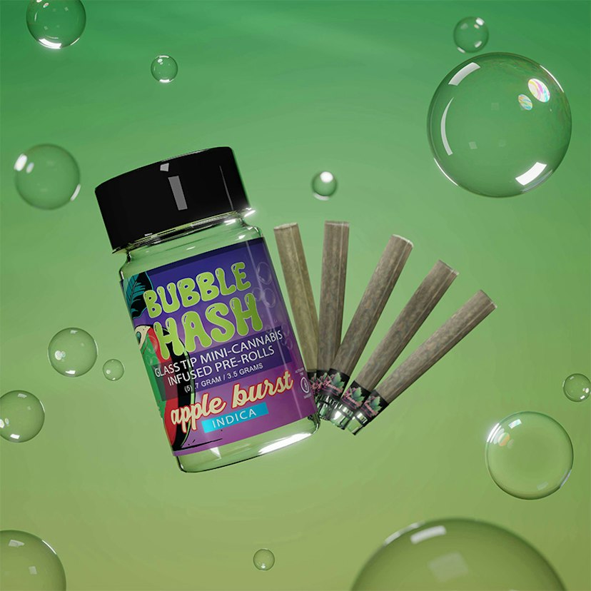 Amnesia | 5-Pack Bubble Hash Infused Pre-rolls | Apple Burst