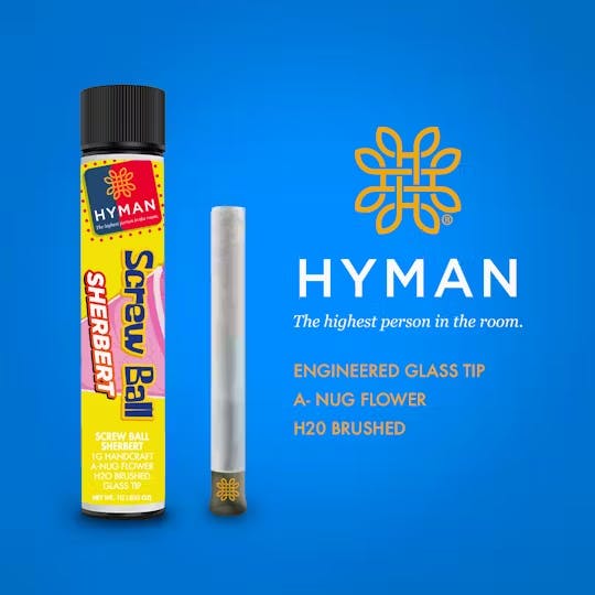 Hyman - 1g Handcraft Preroll - Screwball Sherbert