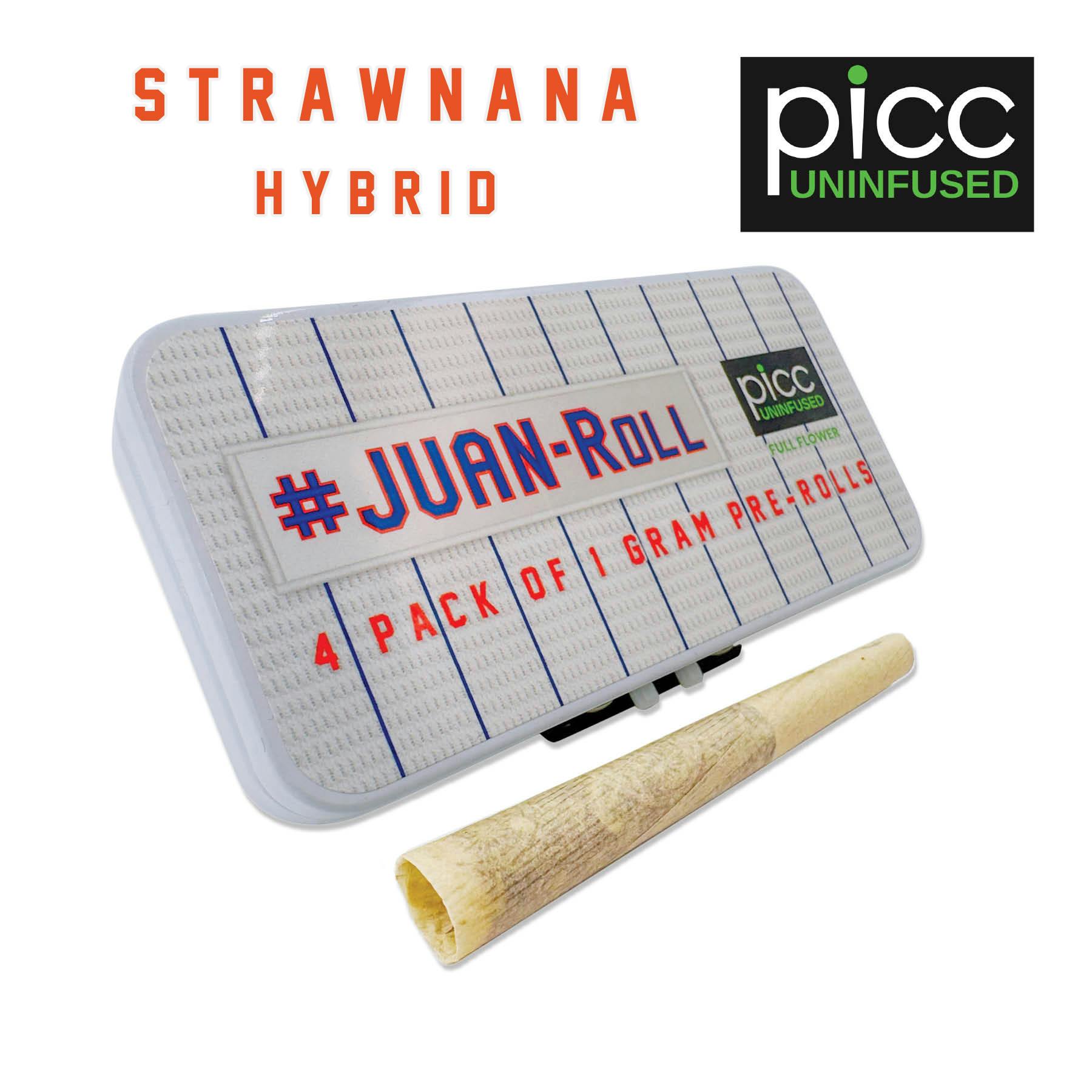 #JUAN-ROLL | Uninfused Pre-roll | 1g 4-Pack (4g) | Strawnana (H)