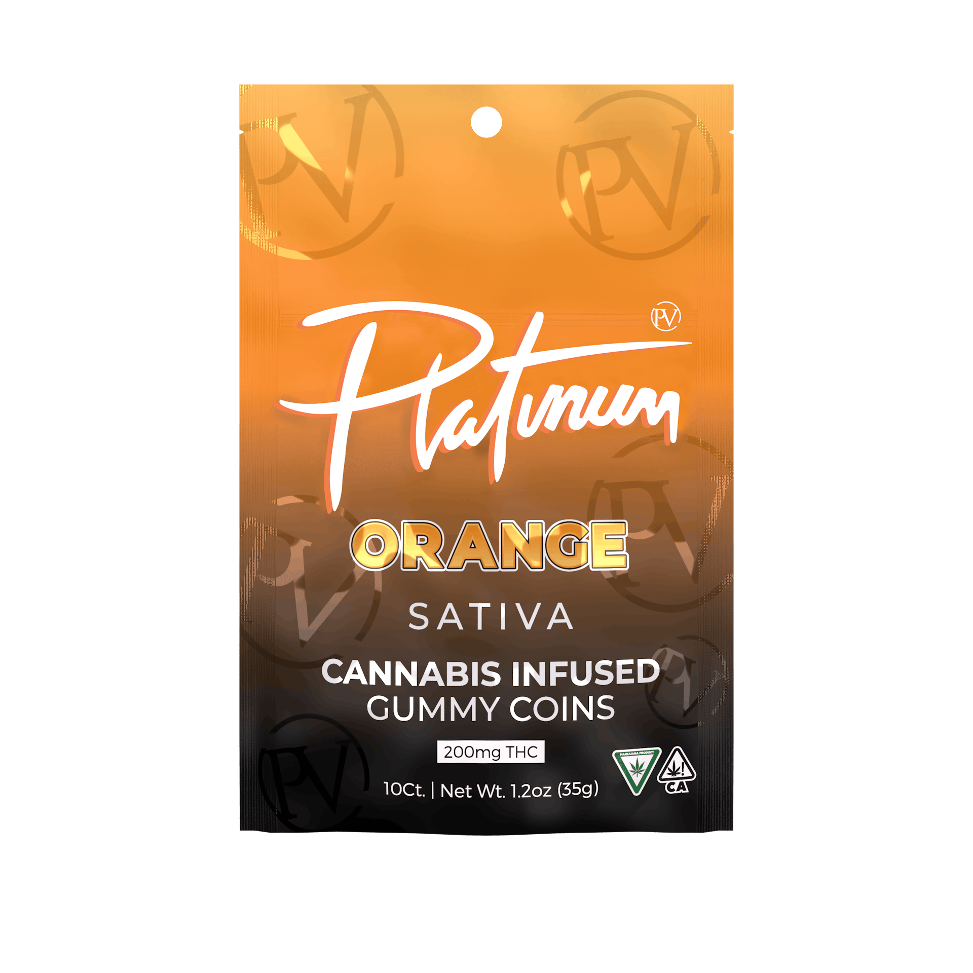 Platinum Vape - Orange 200mg Gummies