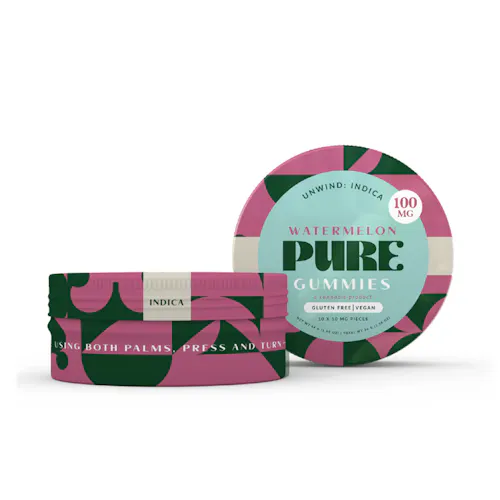 Watermelon Indica Gummies | 100mg-active
