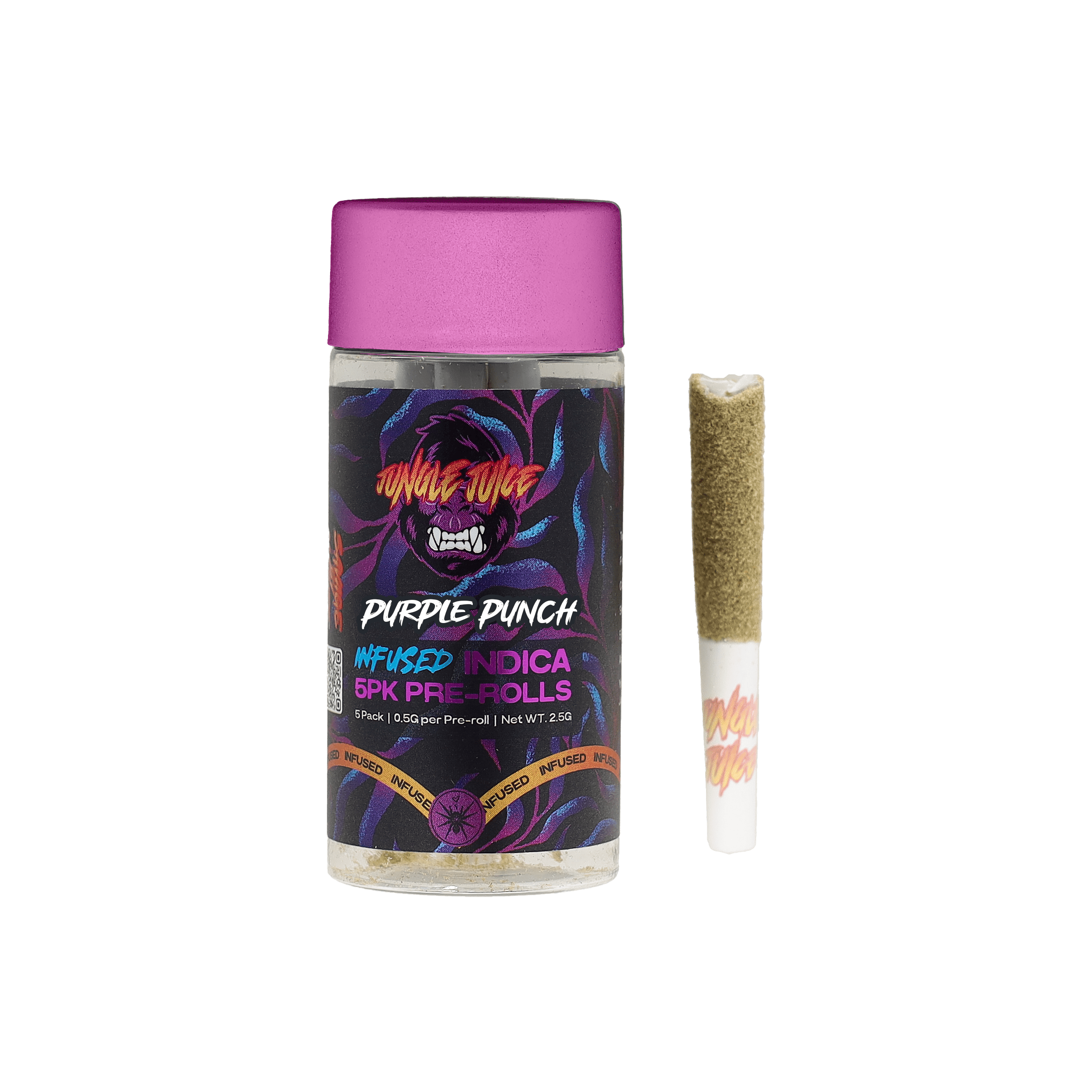 Jungle Juice Purple Punch - 5 pk (0.7g) Tarantula Pre-Rolls — PRE_ROLLS