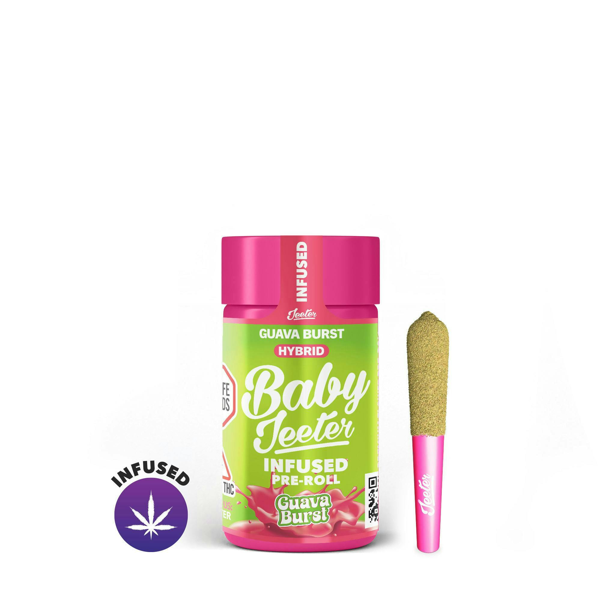 Guava Burst | Infused Baby Jeeter Pre-Roll | 5 Pack