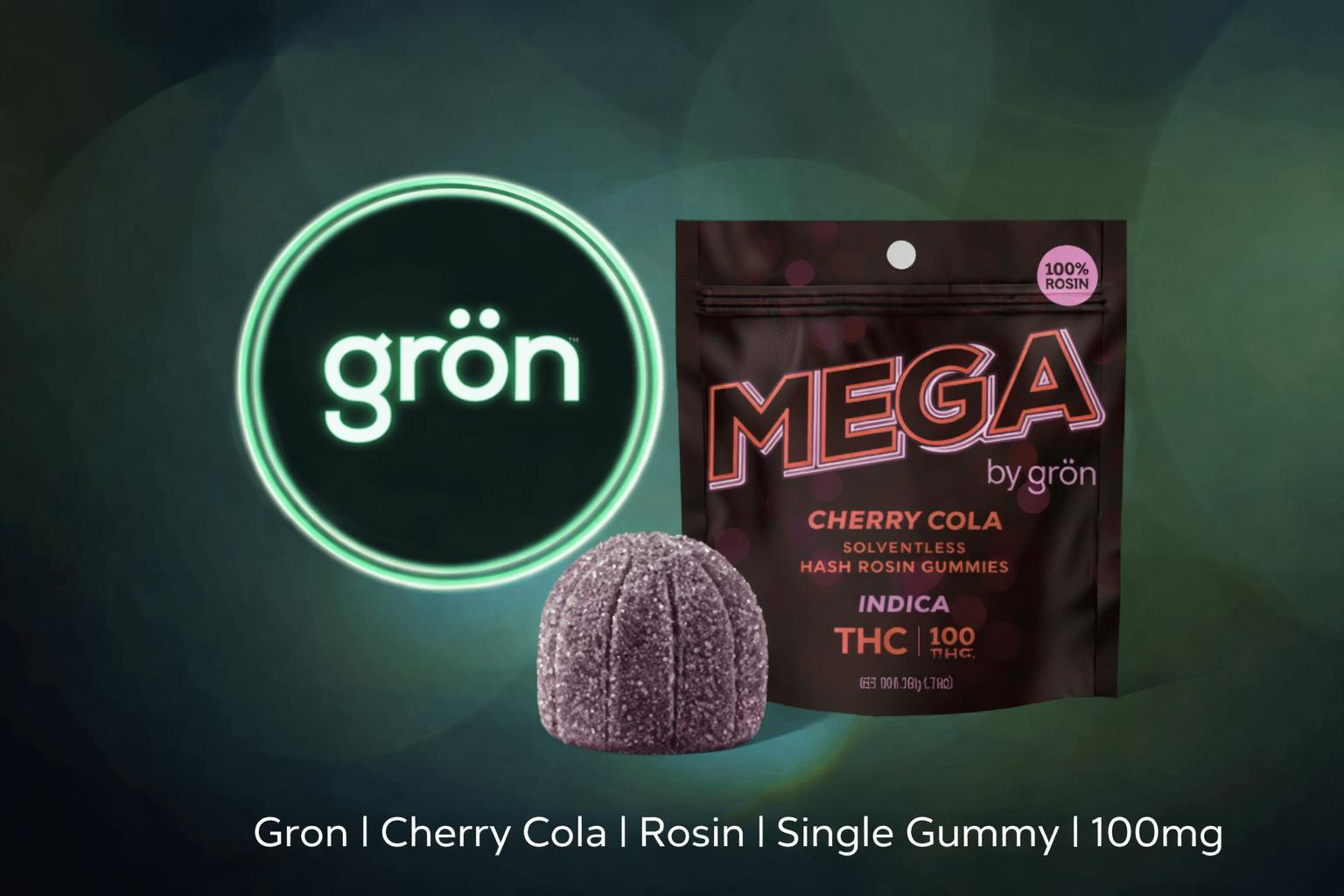 Product Gron | Cherry Cola MEGA | Rosin | Single Gummy | 100mg