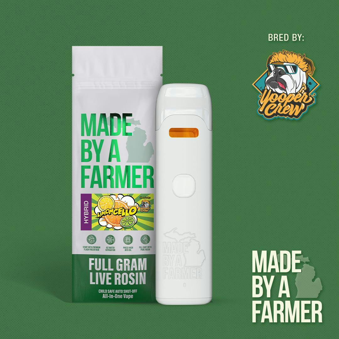 Made By A Farmer - 1g Live Rosin Disposable - Limoncello (H)