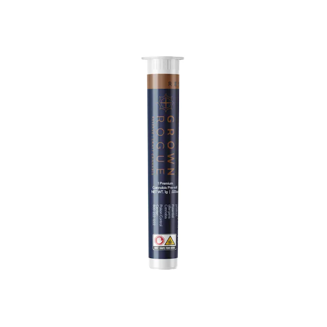 Grown Rogue Reserve Pre-Roll Bubba Cookies 1g (indica hybrid, singles)
