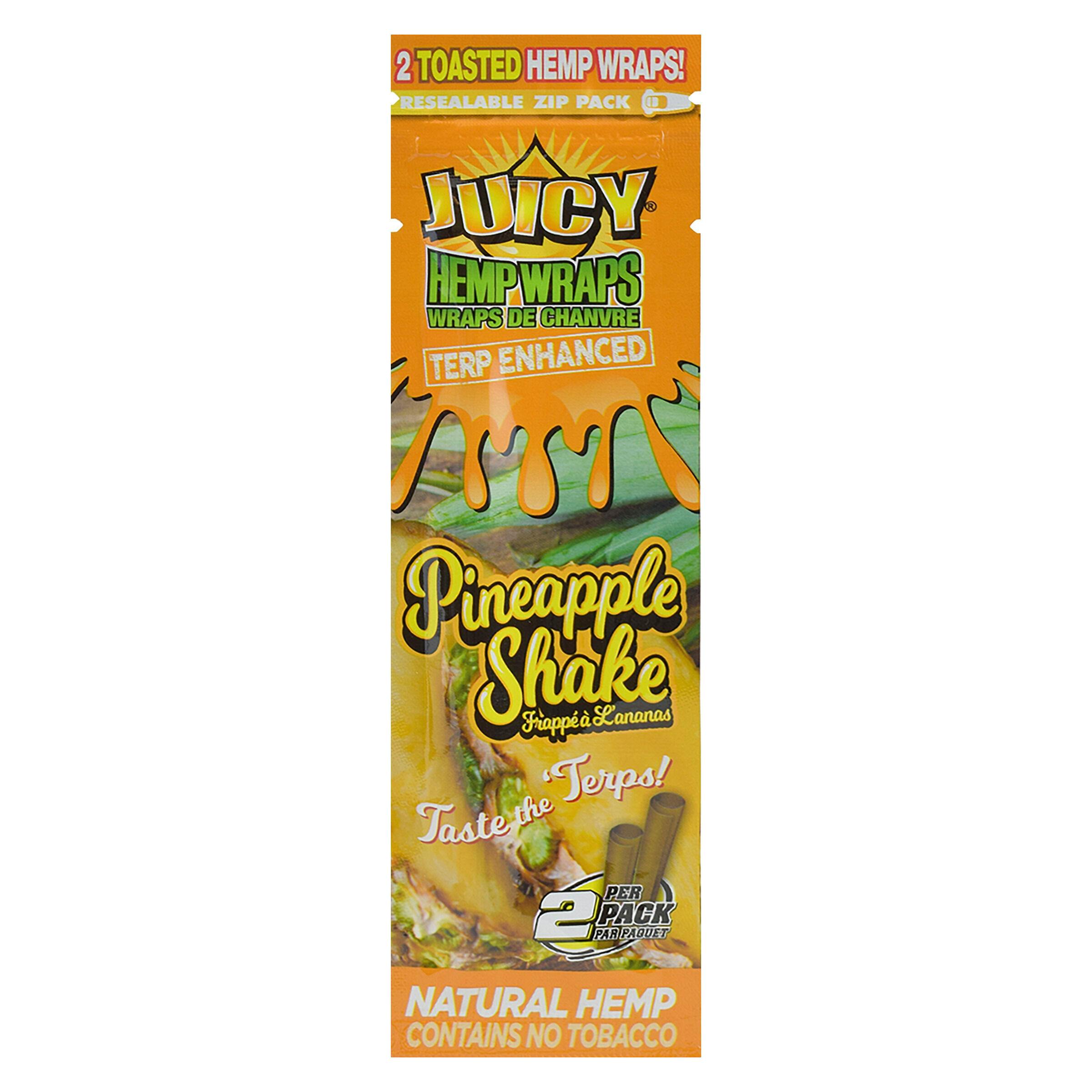 Juicy Hemp Wraps - Terp Enhanced - 2pk - Pineapple Shake