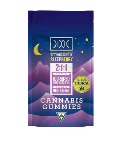 Dixie - 100mg CBN: 50mg CBD: 50mg THC Gummies - Sleepberry (I)