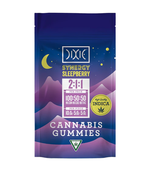 Dixie - 100mg CBN: 50mg CBD: 50mg THC Gummies - Sleepberry (I)