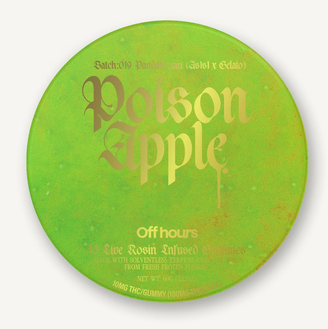 Poison Apple | Pandaloriam | 100mg THC | Live Rosin Gummies | 10 Pack | Off Hours