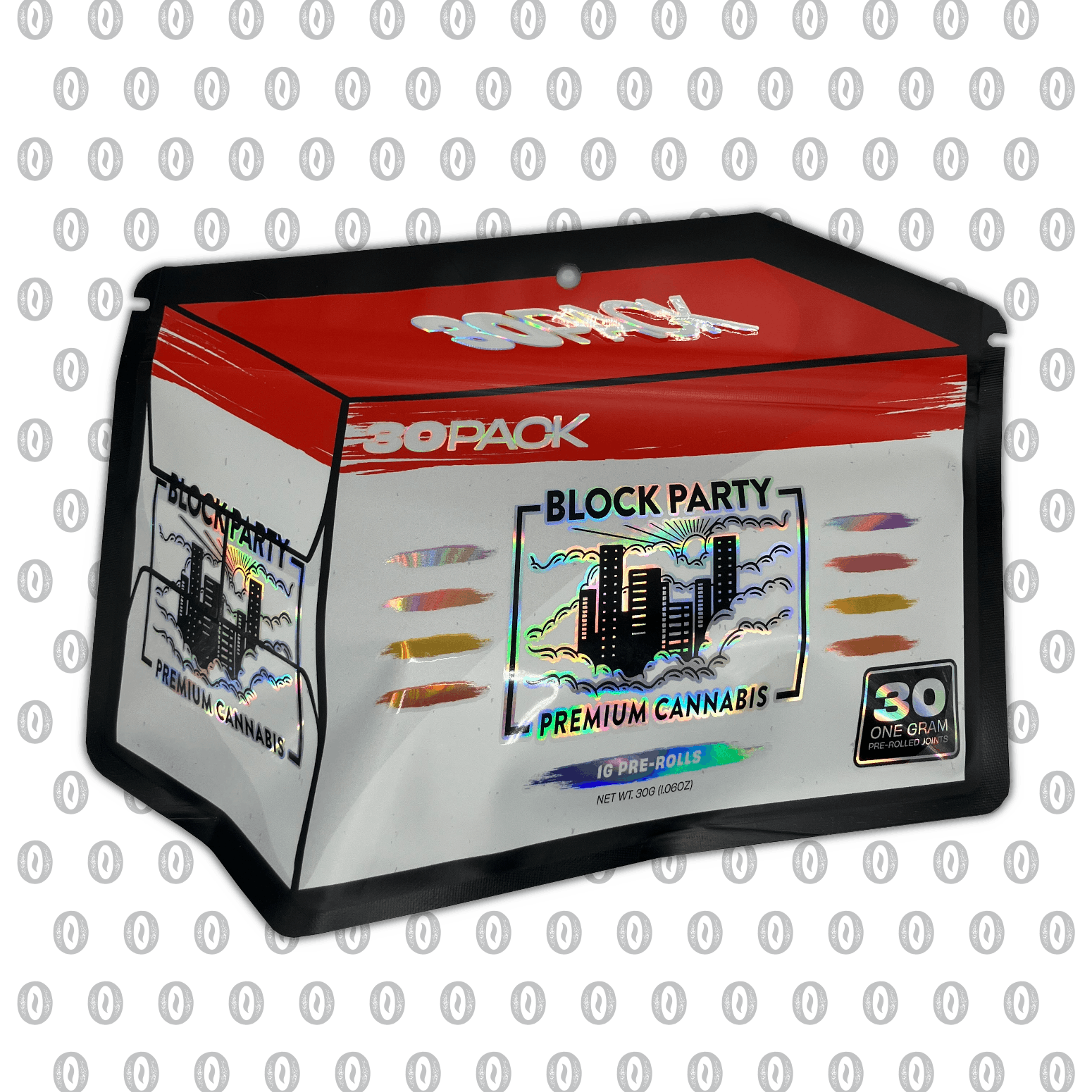 Product: Distro 10 | Pre-Roll 30-Pack - 30g - Block Party