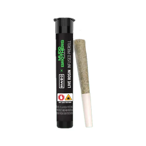 Haze x Mudd Brothers | Infused Pre-Roll | Live Rosin | Tahoe Cream (H) x Zero Gravity (I) | 1g-active