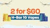 2 1G H-Bar For $60