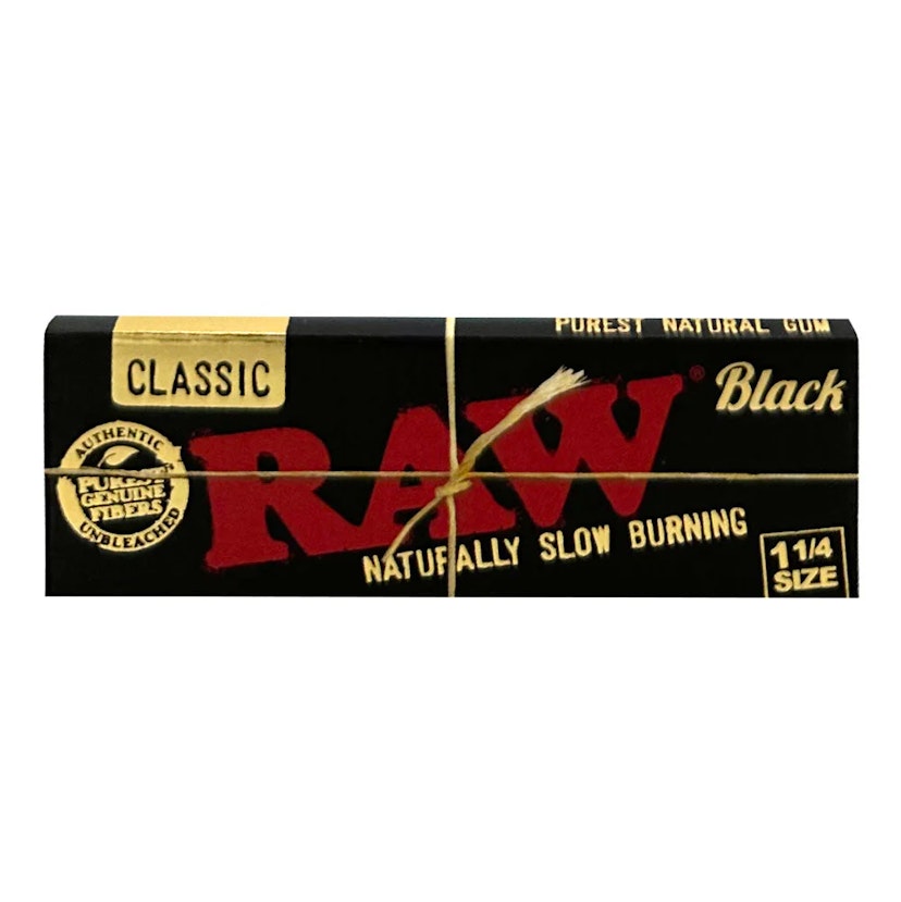 Raw 1 1/4 Black Classic Papers