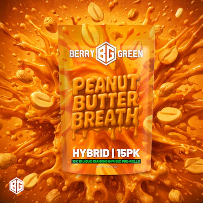 Berry Green - 15-Pack 1g Liquid Diamond Infused Prerolls - Peanut Butter Breath - PRE_ROLLS by Berry Green at King of Budz