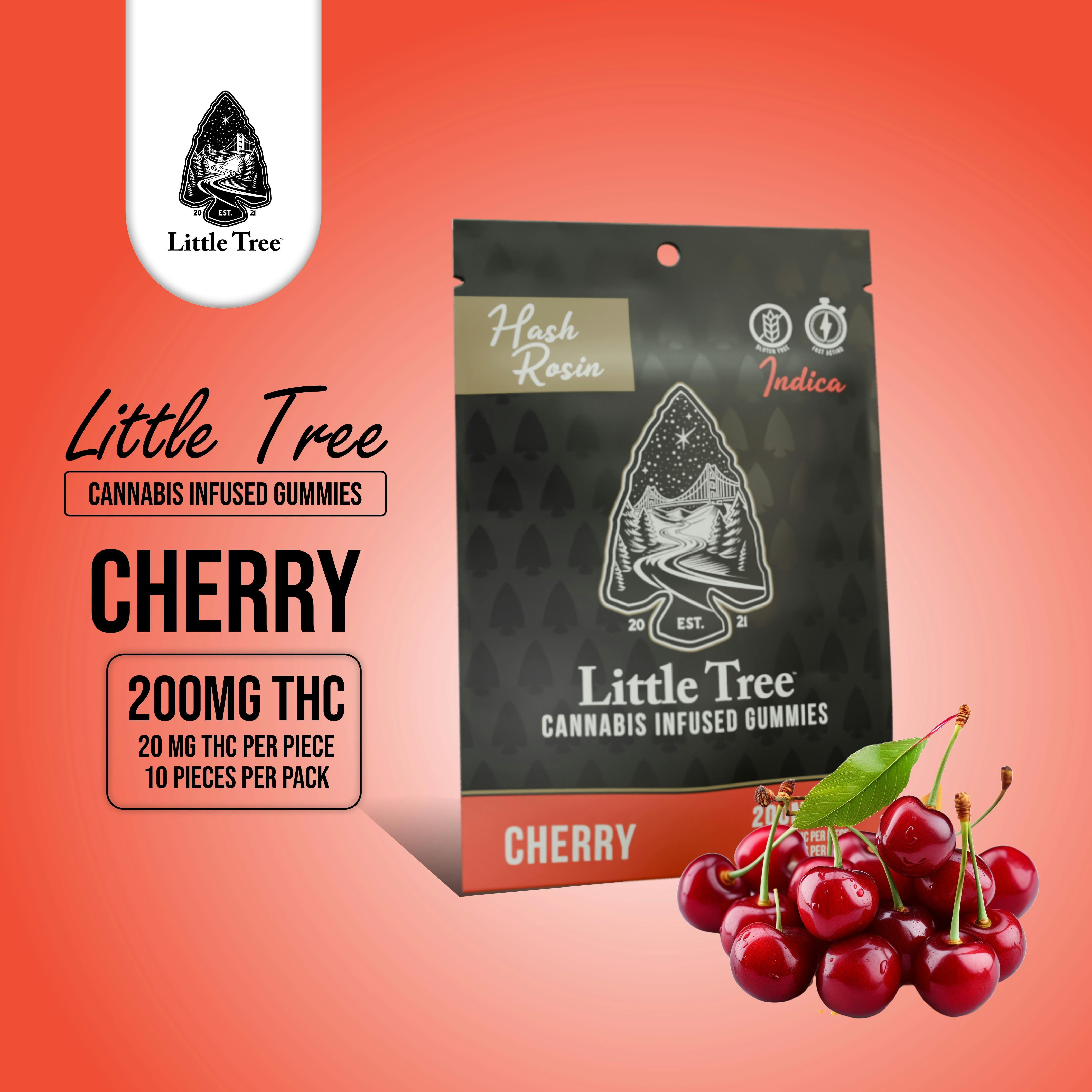 Product: Little Tree | Cherry | Infused Rosin Gummies | 200mg | Indica
