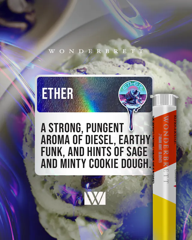 Wonderbrett Pre-Roll Ether .7g (indica hybrid, singles)
