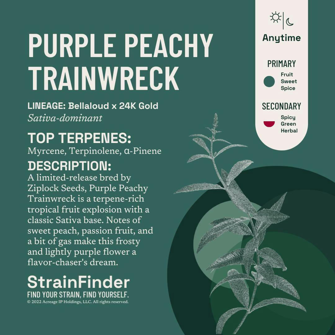 Image of Purple Peachy Trainwreck - Whole Flower product