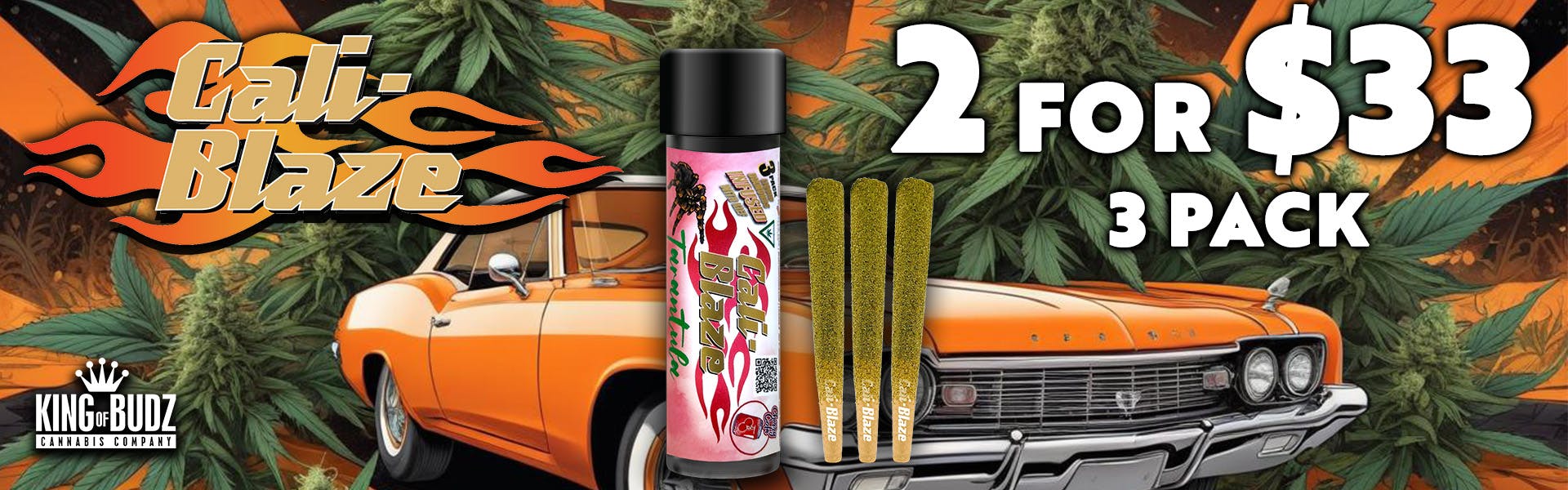 2/$33 Cali-Blaze 3pk Tarantulas