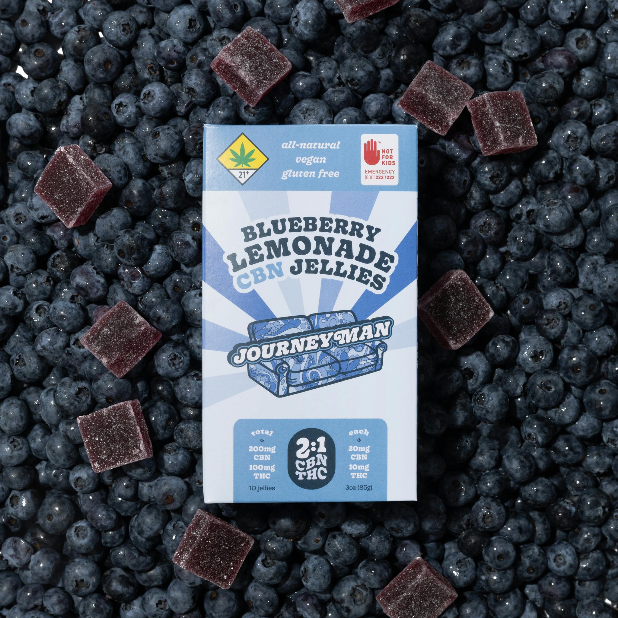 2:1 Blueberry Lemonade CBN Jellies (200mg CBN/100mg THC)