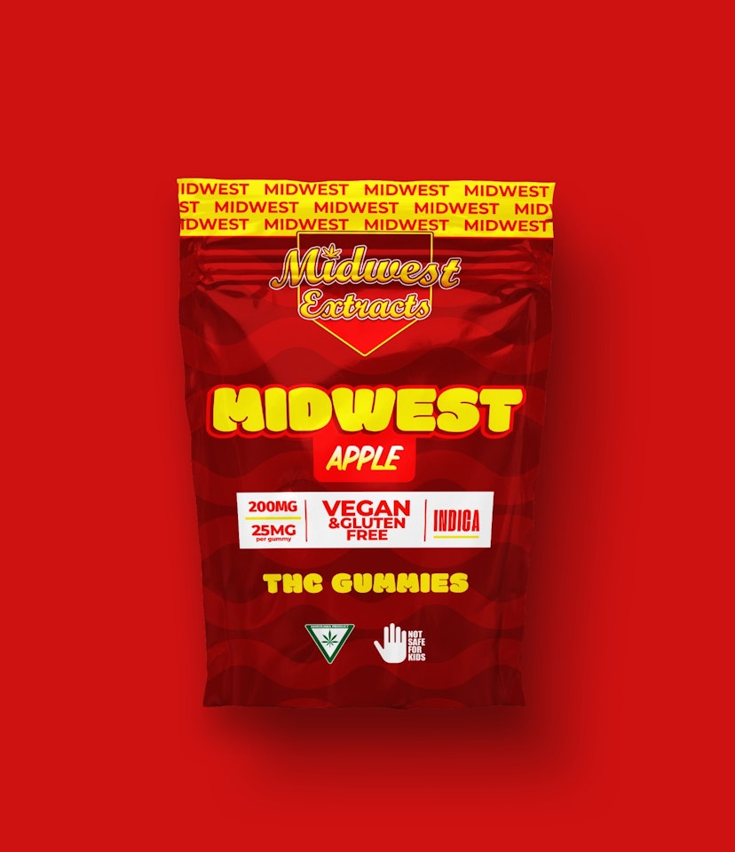 Midwest Extracts | 200mg Gummies | Apple