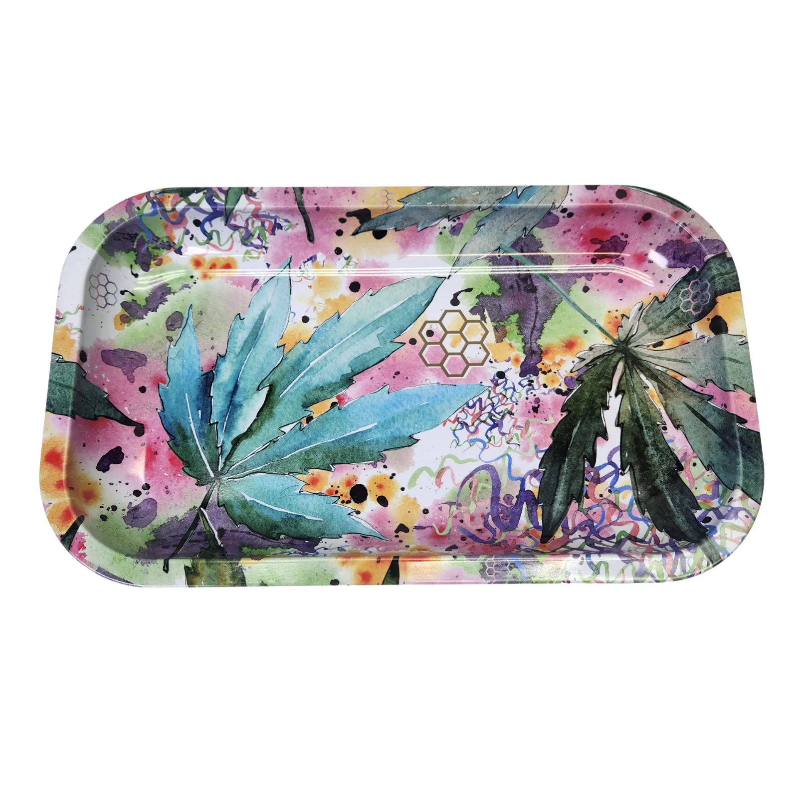 Hunny Pot - Metal Rolling Tray - Watercolour | The Hunny Pot