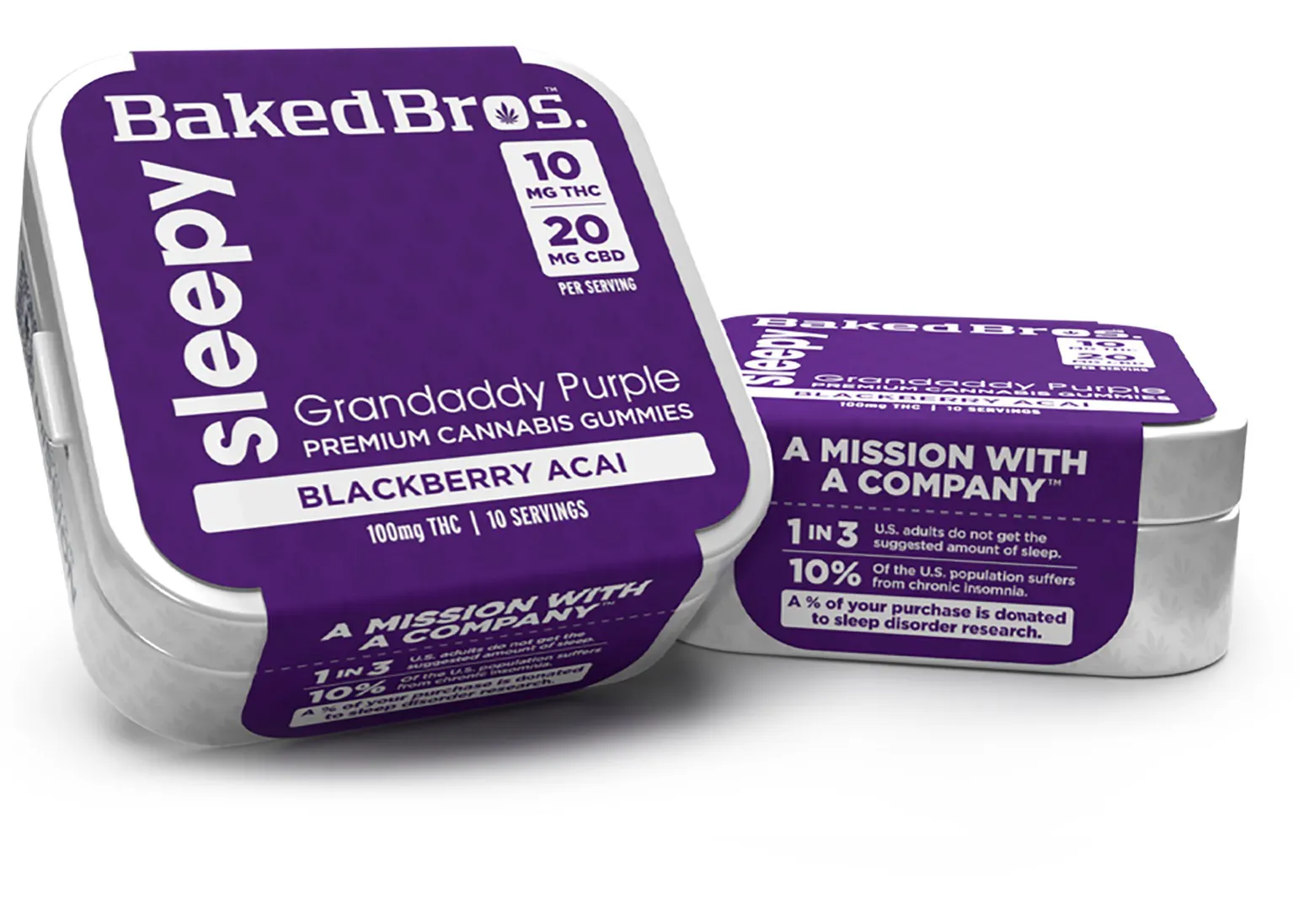 Blackberry Acai Sleepy Gummies | 100mg | 1:2 THC:CBD at Greens