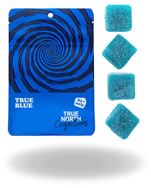 Product: True North Confections | True Blue 4 Piece Gummies | 200mg**