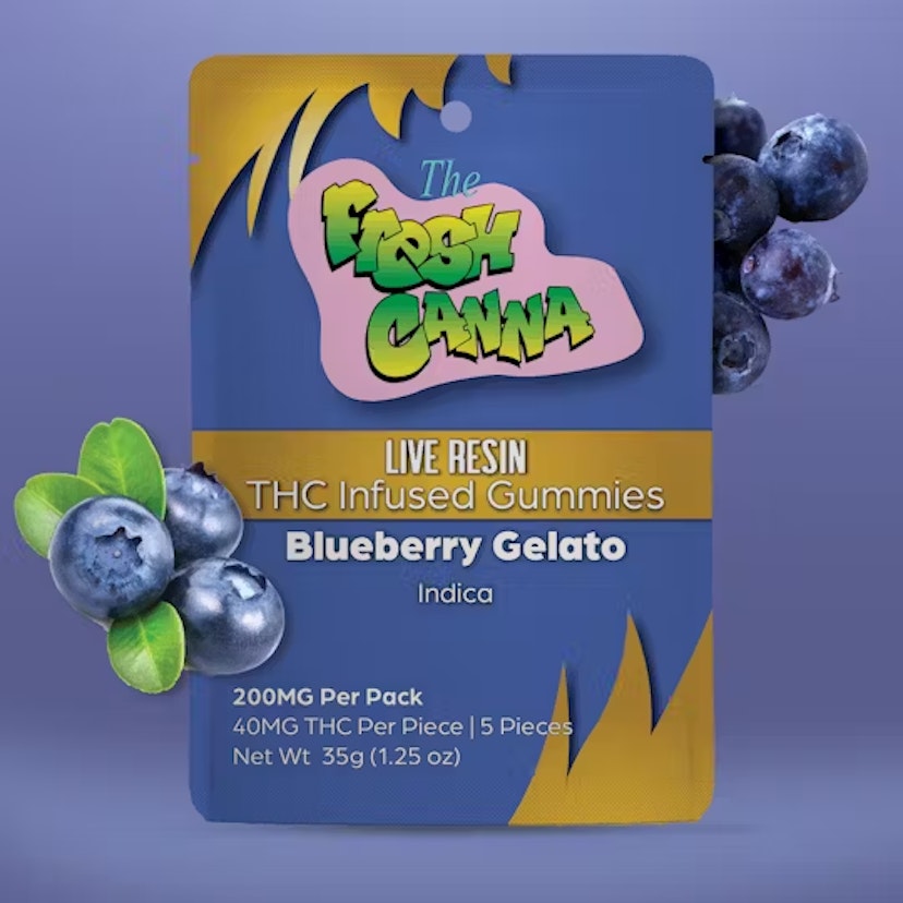 Fresh Canna | 200mg Live Resin Gummies | Blueberry Gelato