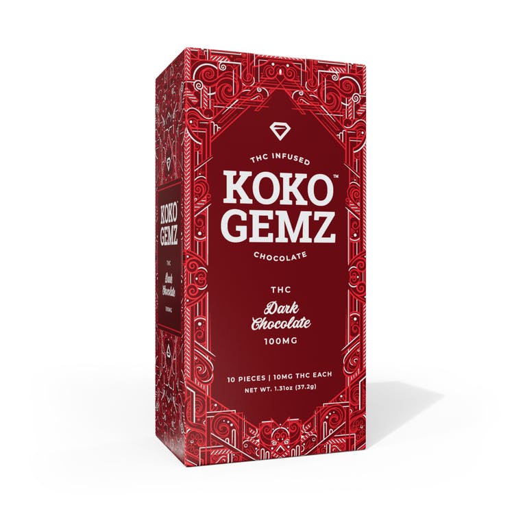 Koko Gemz: Dark Chocolate - 10pk 100mg