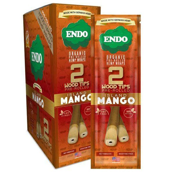 Product: Endo | Island Mango | Small Organic Wood Tip Wraps | 2pack