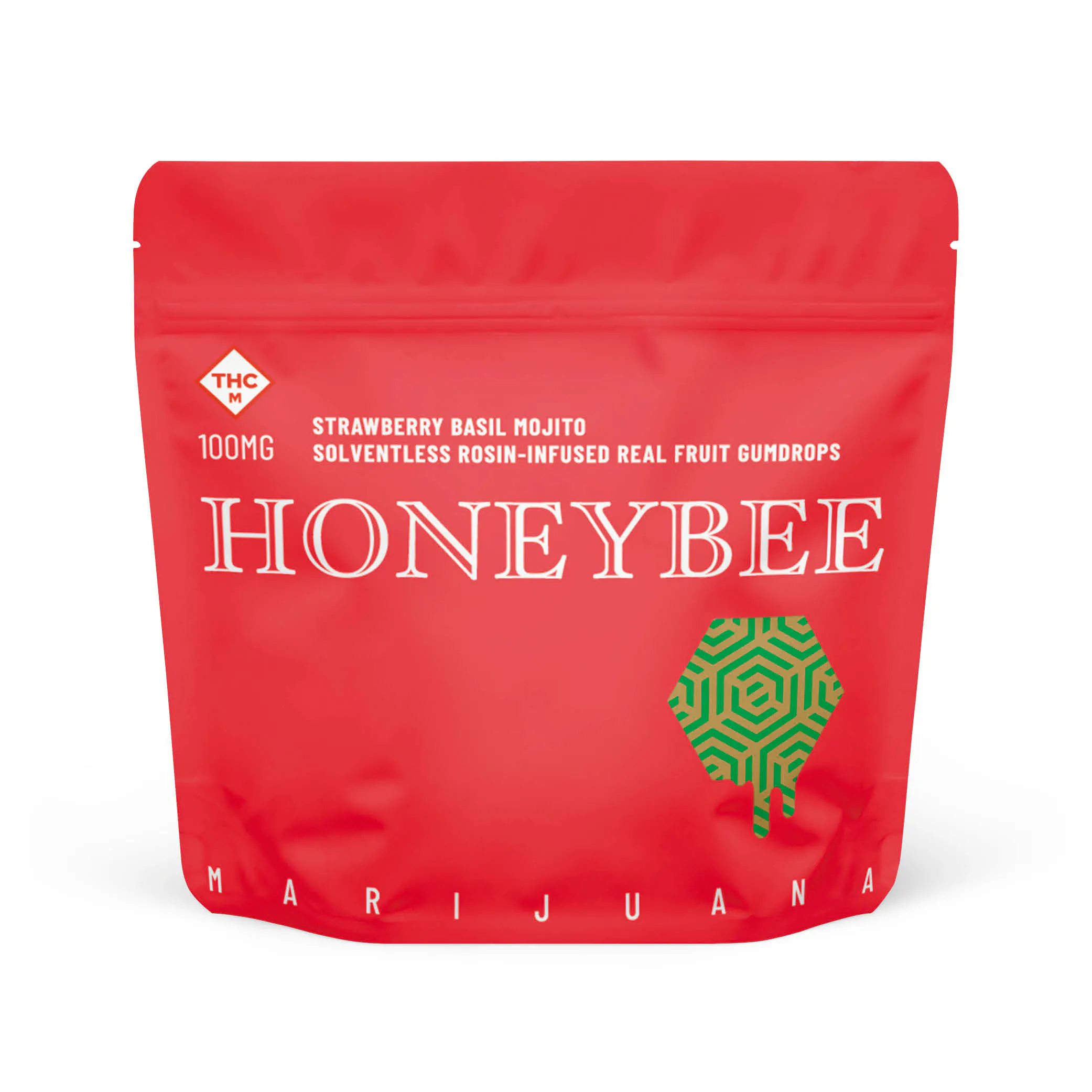 Honeybee | Gummies | Strawberry Basil Mojito 100mg | Flora Farms