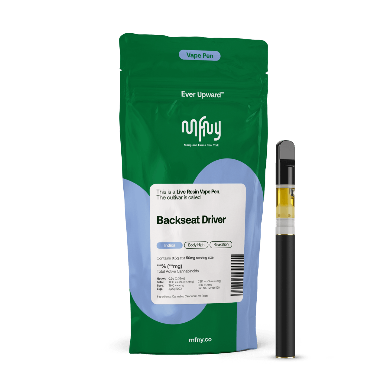 Backseat Driver Live Resin Vape Pen | .5g