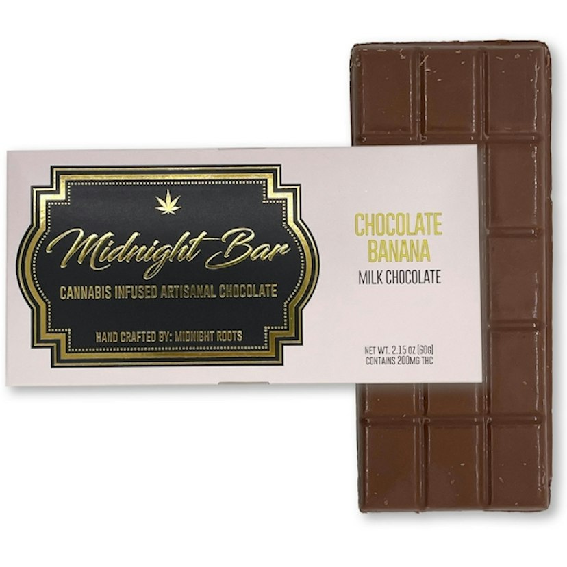 Midnight Roots - Banana Milk Chocolate Midnight Bar 200mg Chocolate Edible