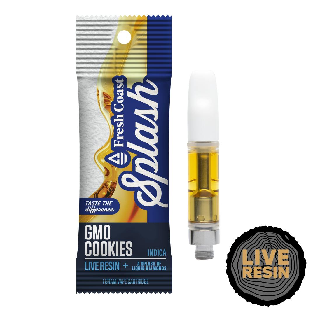 Product: SPLASH | Live Resin Vape Cart - 1g - GMO Cookies
