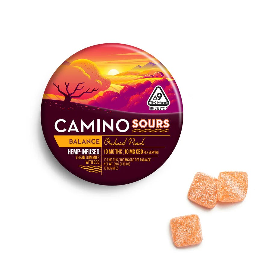 Product Camino - Orchard Peach - 100mg - 10PK - Sours 1:1 (THC:CBD)
