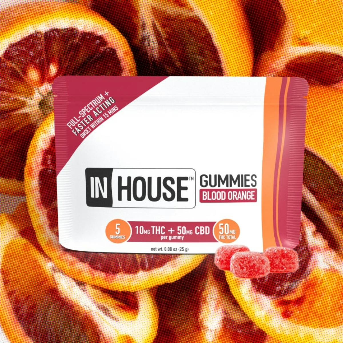 Photo of Blood Orange 100mg Gummies InHouse