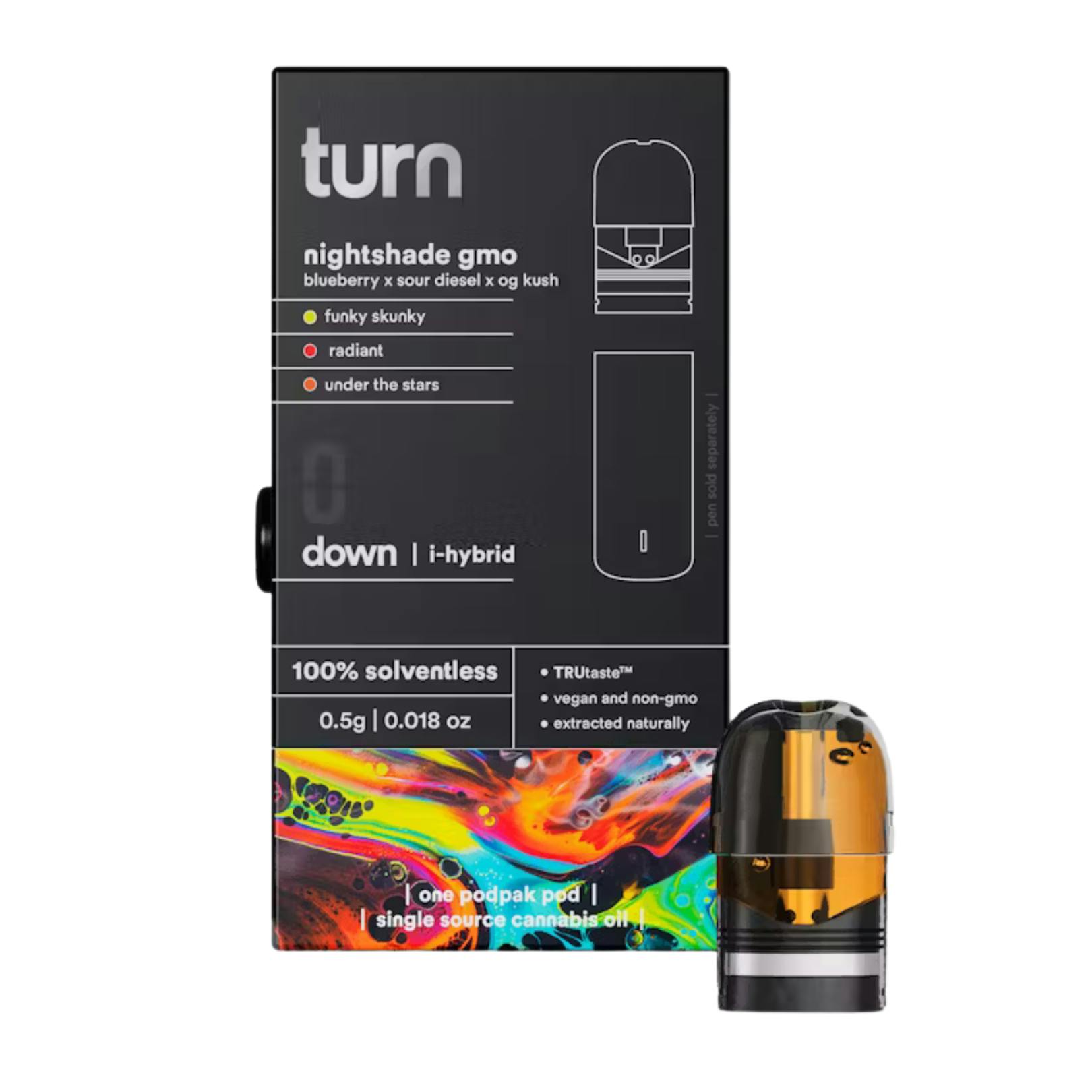 NIGHTSHADE GMO SOLVENTLESS TURN DOWN POD