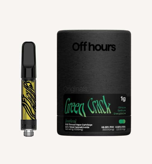 Green Crack Vape Cartridge | Sativa | Off Hours